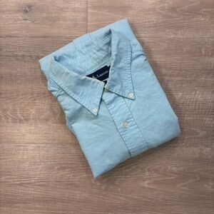 Polo Ralph Lauren Classic Fit Button Up Long Sleeve Light Blue Oxford Shirt Lg